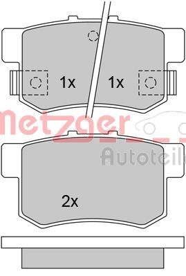 1170213 METZGER Комплект тормозных колодок, дисковый тормоз