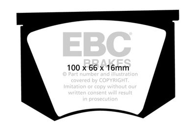 DP4100R EBC Brakes Комплект тормозных колодок, дисковый тормоз