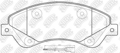 PN0505W NiBK Комплект тормозных колодок, дисковый тормоз