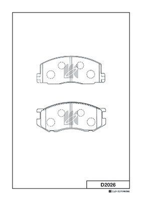 D2026 MK Kashiyama Комплект тормозных колодок, дисковый тормоз