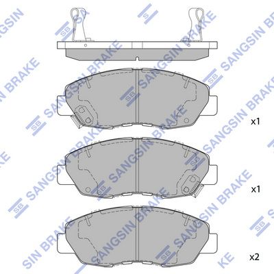 SP1109B Hi-Q Комплект тормозных колодок, дисковый тормоз