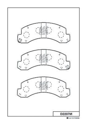 D2207M MK Kashiyama Комплект тормозных колодок, дисковый тормоз