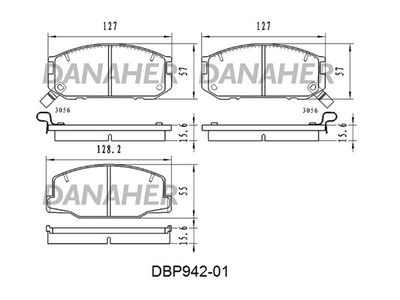 DBP94201 DANAHER Комплект тормозных колодок, дисковый тормоз