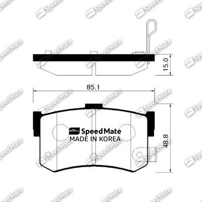 SMBPH012 SpeedMate Комплект тормозных колодок, дисковый тормоз