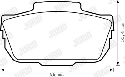 571812J JURID Комплект тормозных колодок, дисковый тормоз