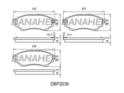 DBP2036 DANAHER Комплект тормозных колодок, дисковый тормоз