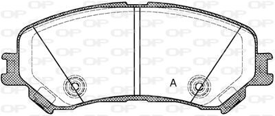 BPA131820 OPEN PARTS Комплект тормозных колодок, дисковый тормоз