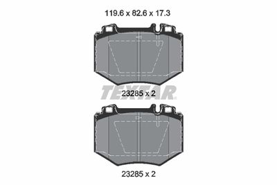 2328501 TEXTAR Комплект тормозных колодок, дисковый тормоз