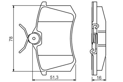 0986495231 BOSCH Комплект тормозных колодок, дисковый тормоз