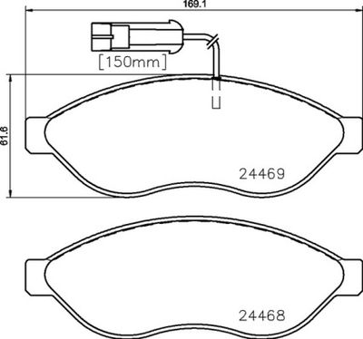 P23144 BREMBO Комплект тормозных колодок, дисковый тормоз