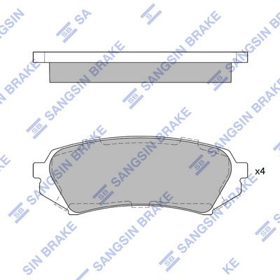 SP1380 Hi-Q Комплект тормозных колодок, дисковый тормоз