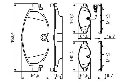 0986495347 BOSCH Комплект тормозных колодок, дисковый тормоз