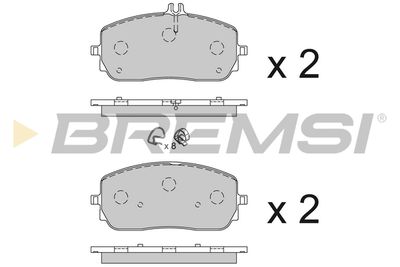 BP3854 BREMSI Комплект тормозных колодок, дисковый тормоз