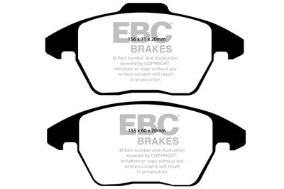 DP15172 EBC Brakes Комплект тормозных колодок, дисковый тормоз