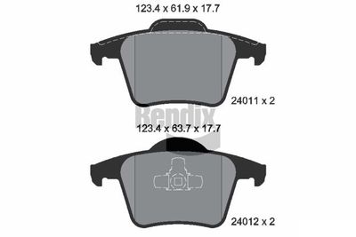 BPD2077 BENDIX Braking Комплект тормозных колодок, дисковый тормоз