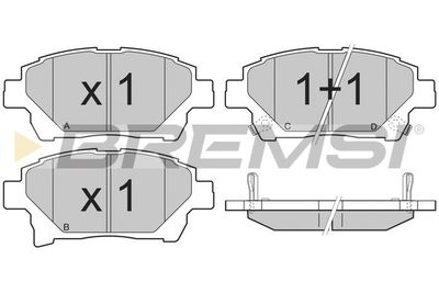 BP3393 BREMSI Комплект тормозных колодок, дисковый тормоз