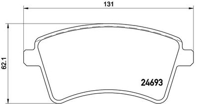 P68044 BREMBO Комплект тормозных колодок, дисковый тормоз