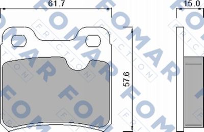 FO445981 FOMAR Friction Комплект тормозных колодок, дисковый тормоз