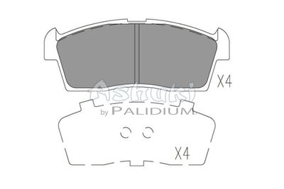 K01249 ASHUKI by Palidium Комплект тормозных колодок, дисковый тормоз