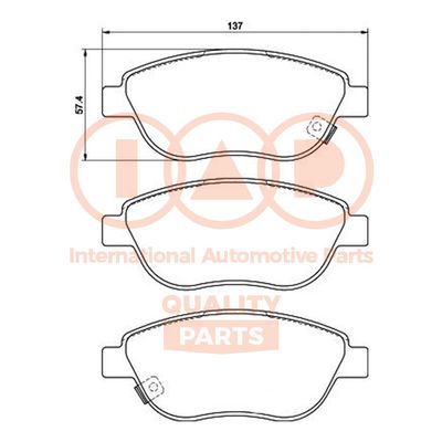 70408041P IAP QUALITY PARTS Комплект тормозных колодок, дисковый тормоз