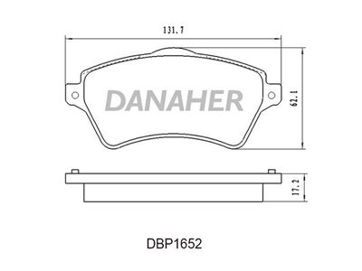 DBP1652 DANAHER Комплект тормозных колодок, дисковый тормоз