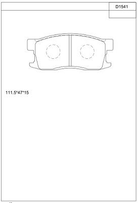 KD1541 ASIMCO Комплект тормозных колодок, дисковый тормоз