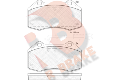 RB1879 R BRAKE Комплект тормозных колодок, дисковый тормоз