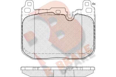 RB2093208 R BRAKE Комплект тормозных колодок, дисковый тормоз