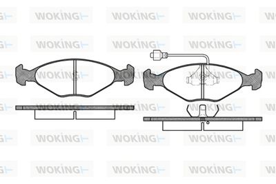 P024302 WOKING Комплект тормозных колодок, дисковый тормоз