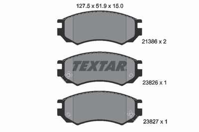 2138604 TEXTAR Комплект тормозных колодок, дисковый тормоз