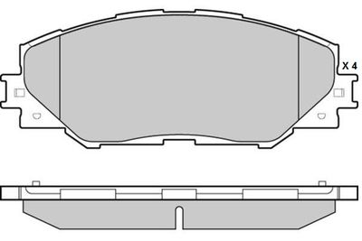 121250 E.T.F. Комплект тормозных колодок, дисковый тормоз