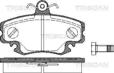 811025010 TRISCAN Комплект тормозных колодок, дисковый тормоз