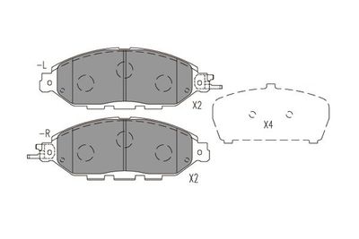 KBP6623 KAVO PARTS Комплект тормозных колодок, дисковый тормоз