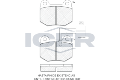 180628 ICER Комплект тормозных колодок, дисковый тормоз