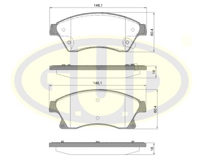 GBP880168 G.U.D. Комплект тормозных колодок, дисковый тормоз