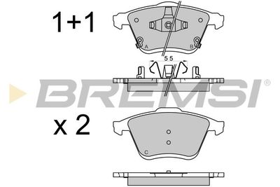 BP3569 BREMSI Комплект тормозных колодок, дисковый тормоз