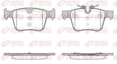 151645 REMSA Комплект тормозных колодок, дисковый тормоз