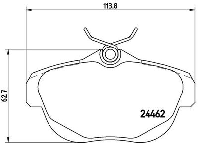 P61087 BREMBO Комплект тормозных колодок, дисковый тормоз