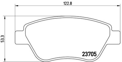 P23099 BREMBO Комплект тормозных колодок, дисковый тормоз