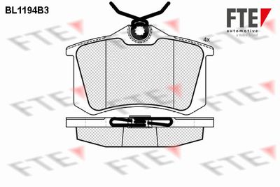 BL1194B3 FTE Комплект тормозных колодок, дисковый тормоз