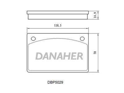 DBP5029 DANAHER Комплект тормозных колодок, дисковый тормоз