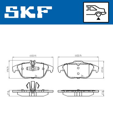 VKBP90114 SKF Комплект тормозных колодок, дисковый тормоз