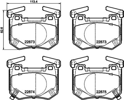 8DB355040731 HELLA PAGID Комплект тормозных колодок, дисковый тормоз