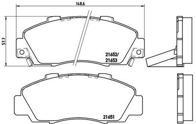 P28026 BREMBO Комплект тормозных колодок, дисковый тормоз