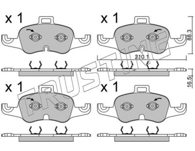 11271 TRUSTING Комплект тормозных колодок, дисковый тормоз