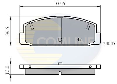 CBP0819 COMLINE Комплект тормозных колодок, дисковый тормоз