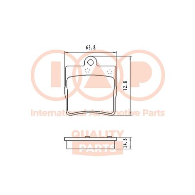 70402081 IAP QUALITY PARTS Комплект тормозных колодок, дисковый тормоз