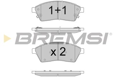 BP3595 BREMSI Комплект тормозных колодок, дисковый тормоз