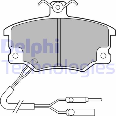 LP496 DELPHI Комплект тормозных колодок, дисковый тормоз