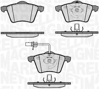 363916060262 MAGNETI MARELLI Комплект тормозных колодок, дисковый тормоз